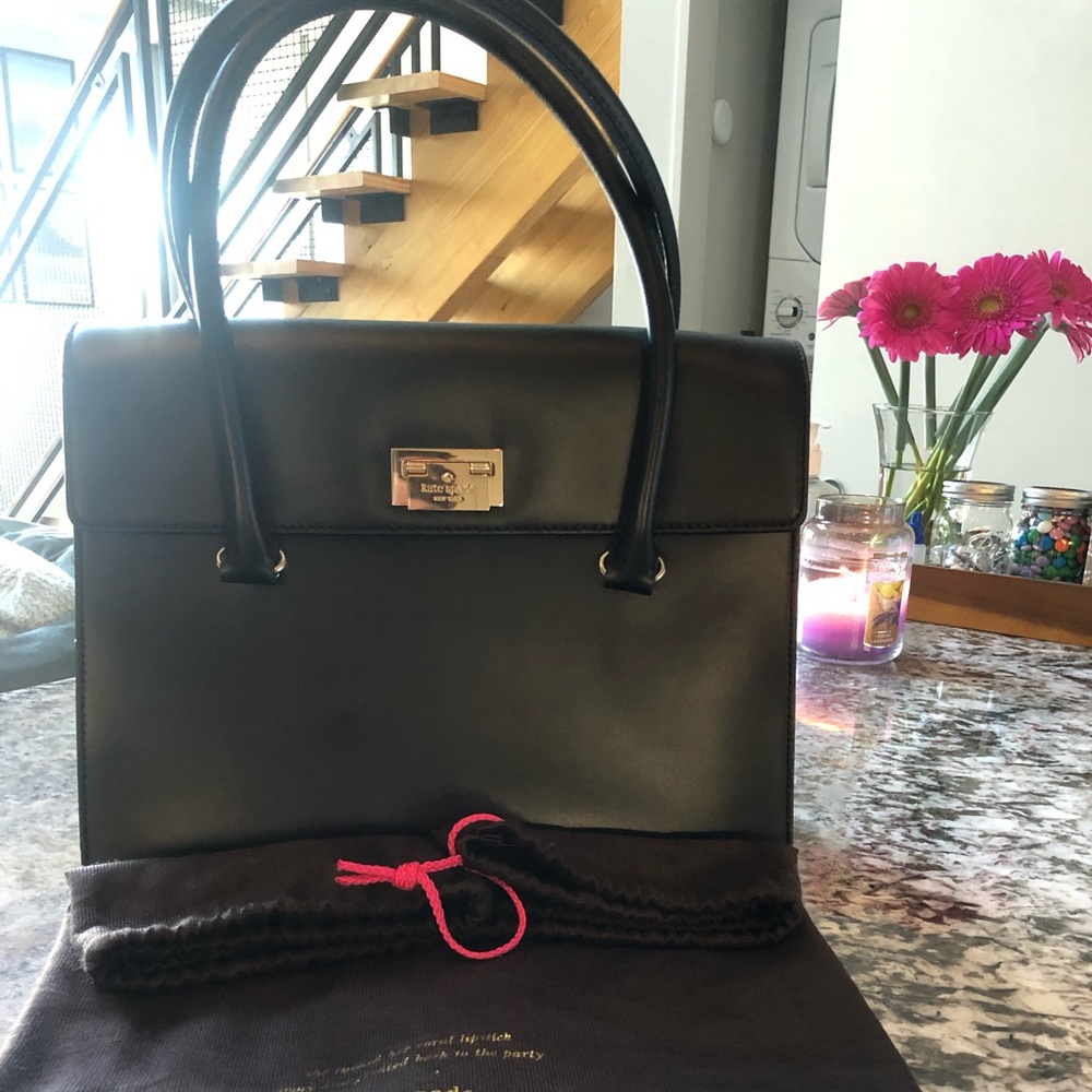 Kate Spade Black Handbag w/ Gold Detailing